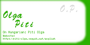 olga piti business card